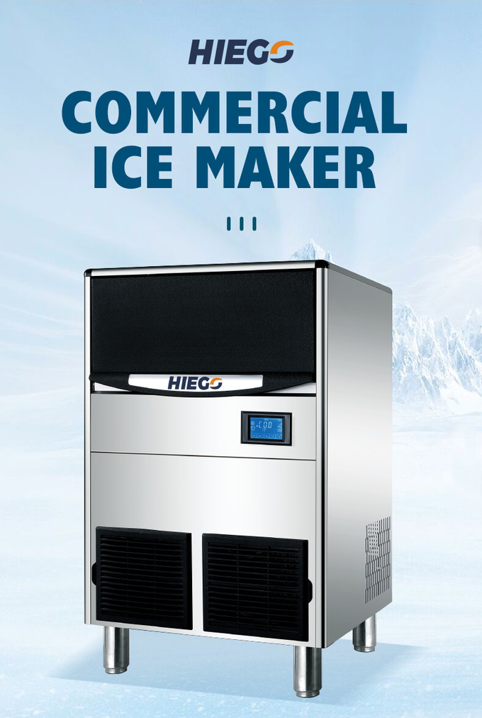 100KG 배럴 제빙기 R404a 상업적인 아이스 큐브 기계 공기 냉각 0