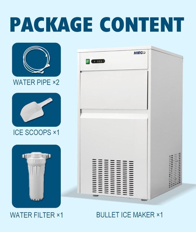 Frost 자유로운 상업적인 덩어리 제빙기 100 Kg 700w 탄알 아이스 큐브 기계 9