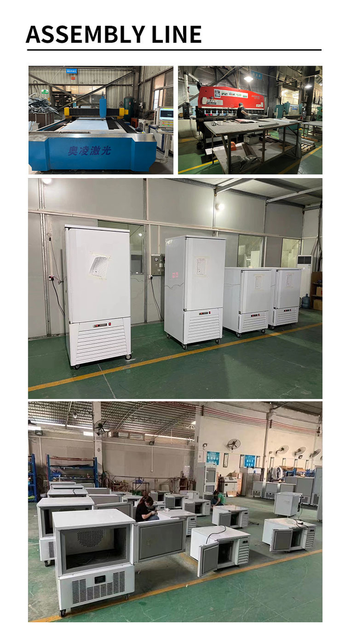 직업적인 돌풍 냉장고 냉각장치 공기 냉각 돌풍 냉장고 장비 10 쟁반 11